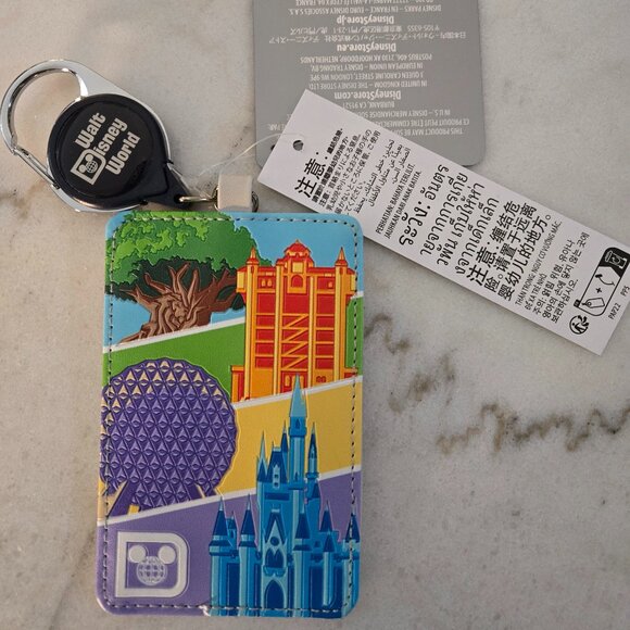 Disney Accessories - Disney Parks - Walt Disney World - 4 Parks - ID Lanyard/Keychain Holder - BNWT